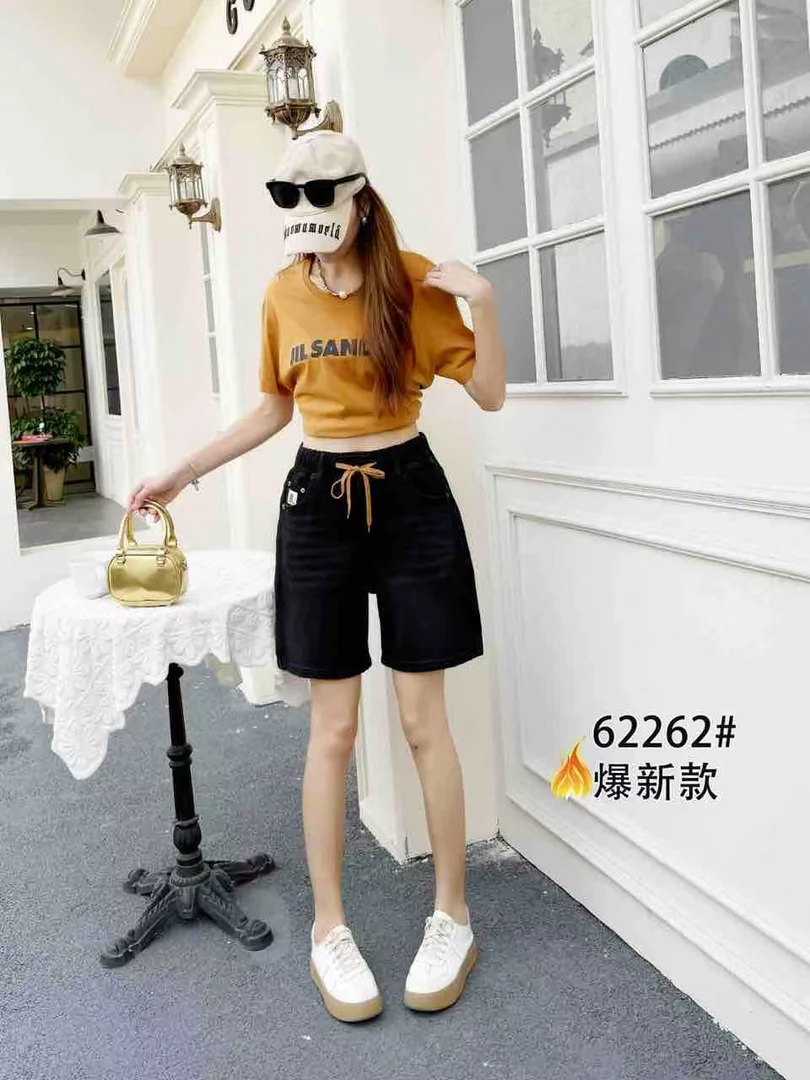 莱正雅62262 高品质面料夏款大码女装牛仔短裤