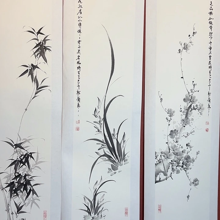 国画听兰老师花鸟