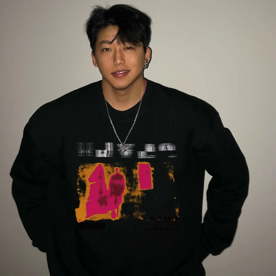 潮牌美式圆领T恤长袖男秋冬季街头印花重磅纯棉大码宽松重磅上衣