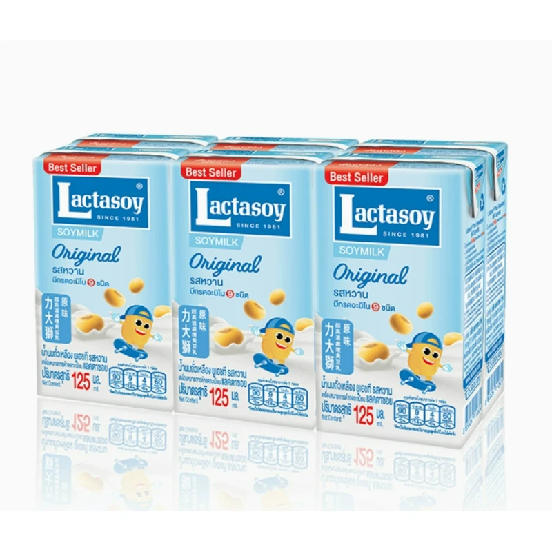 泰国力大狮豆奶（原味）125ml*6*4