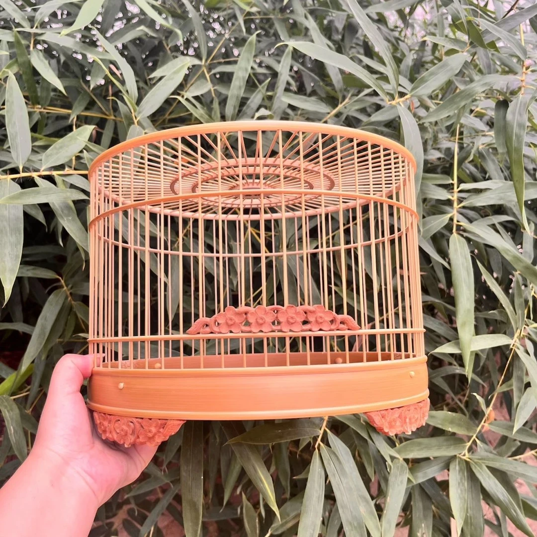 红木雕刻门腿小鸟笼梅花款门腿直径29.5条64丝距1.2!一张价格！