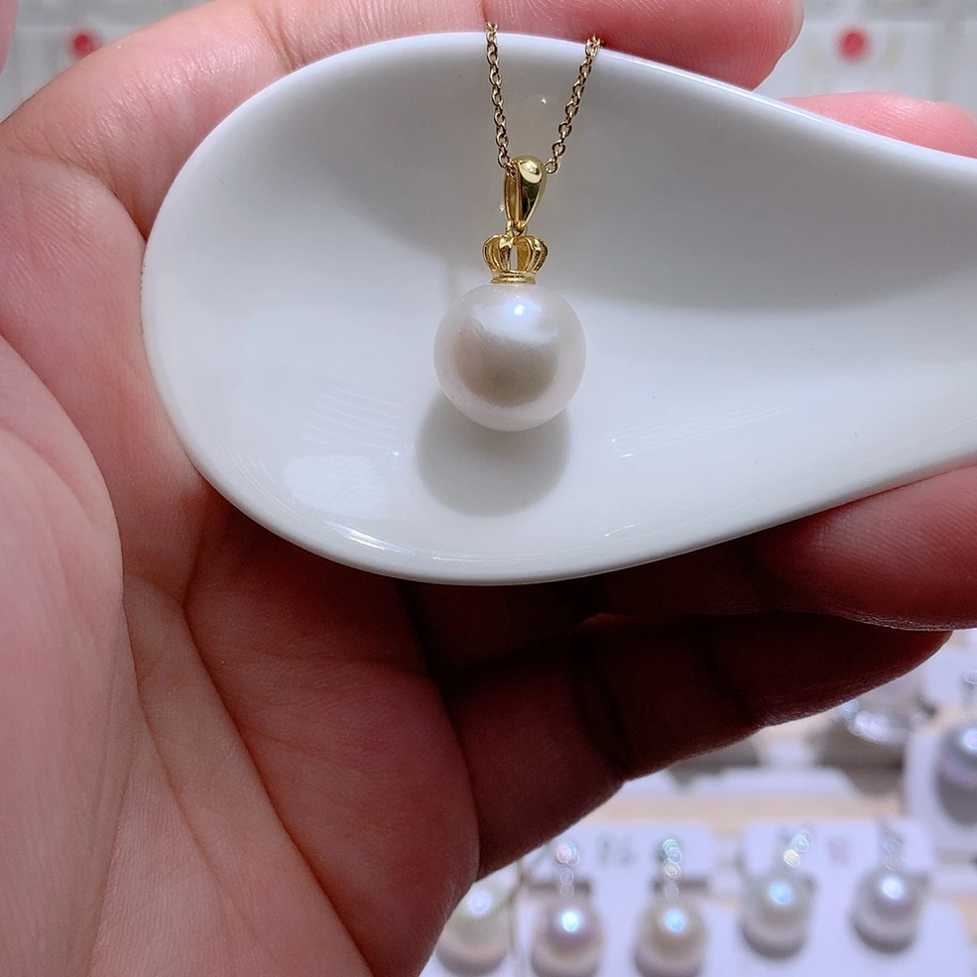 银S925镶嵌吊坠(赠链)淡水珍珠CC12.2mm