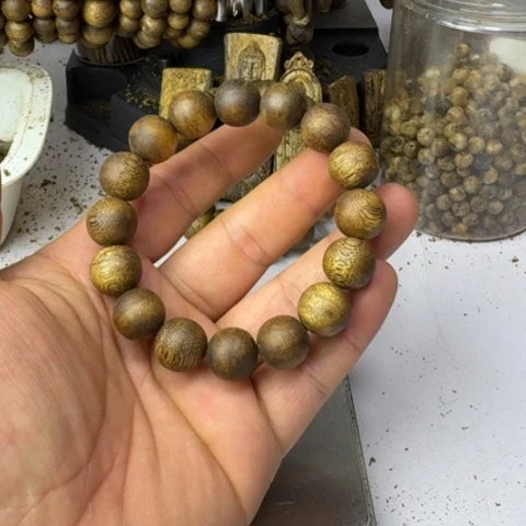 手串沉香绿奇楠沉香1.4mm14g中高油脂