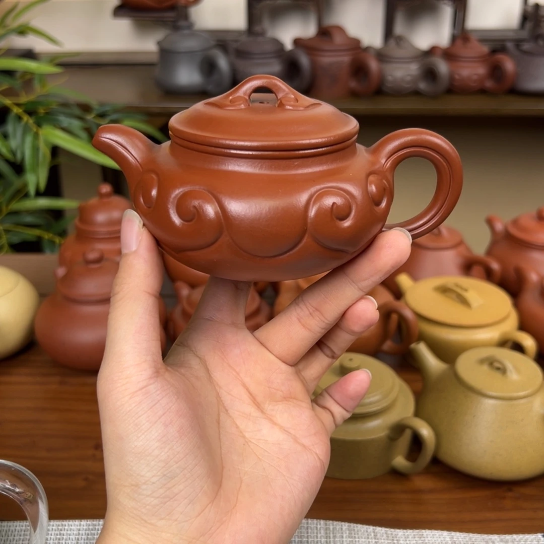 W***W茶壶紫砂紫砂壶仿古如意朱泥200cc全