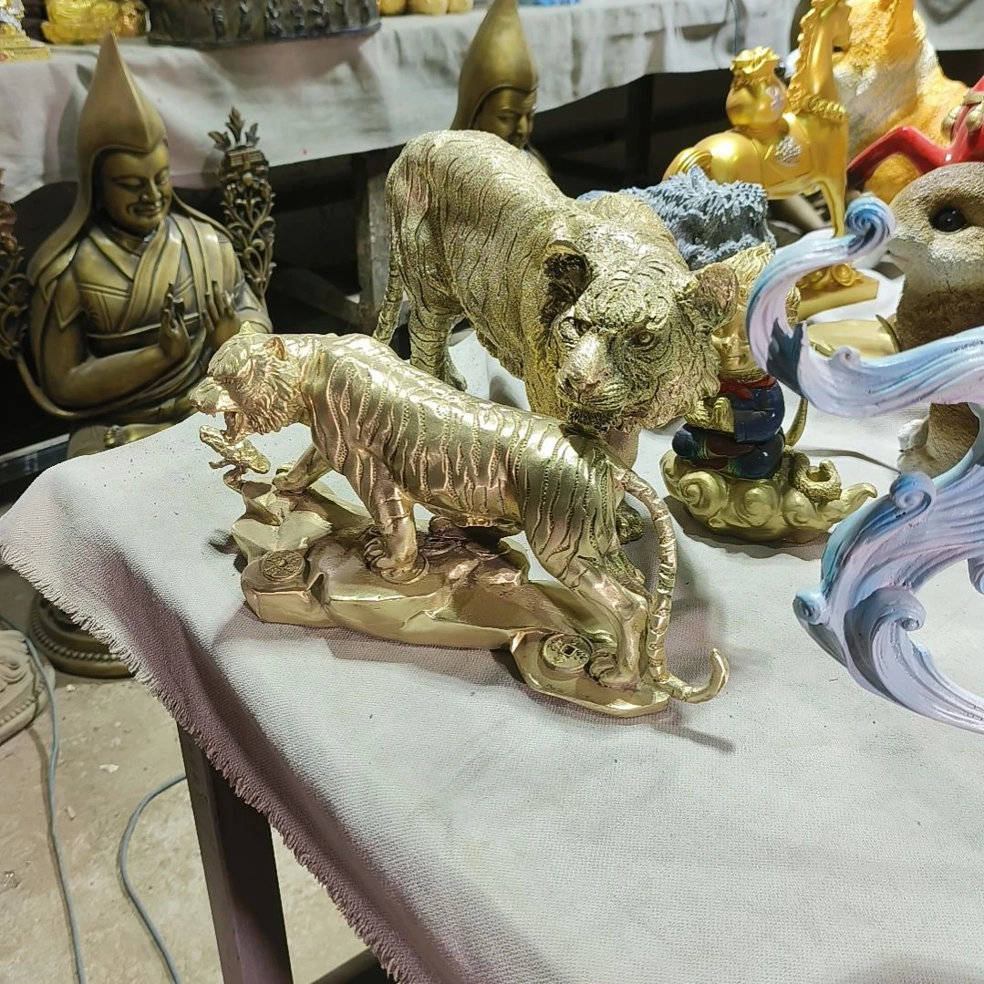 锦***轩黄铜老虎全黄铜材质