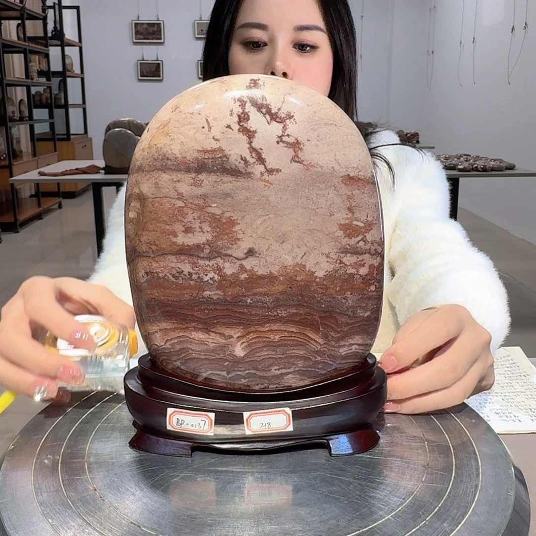 16×21×4 长江画面石摆件