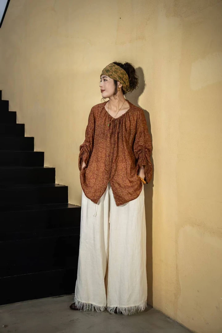 【大漂亮推荐】疯子张2025年新款休闲百搭复古时尚百搭衬衫#08515