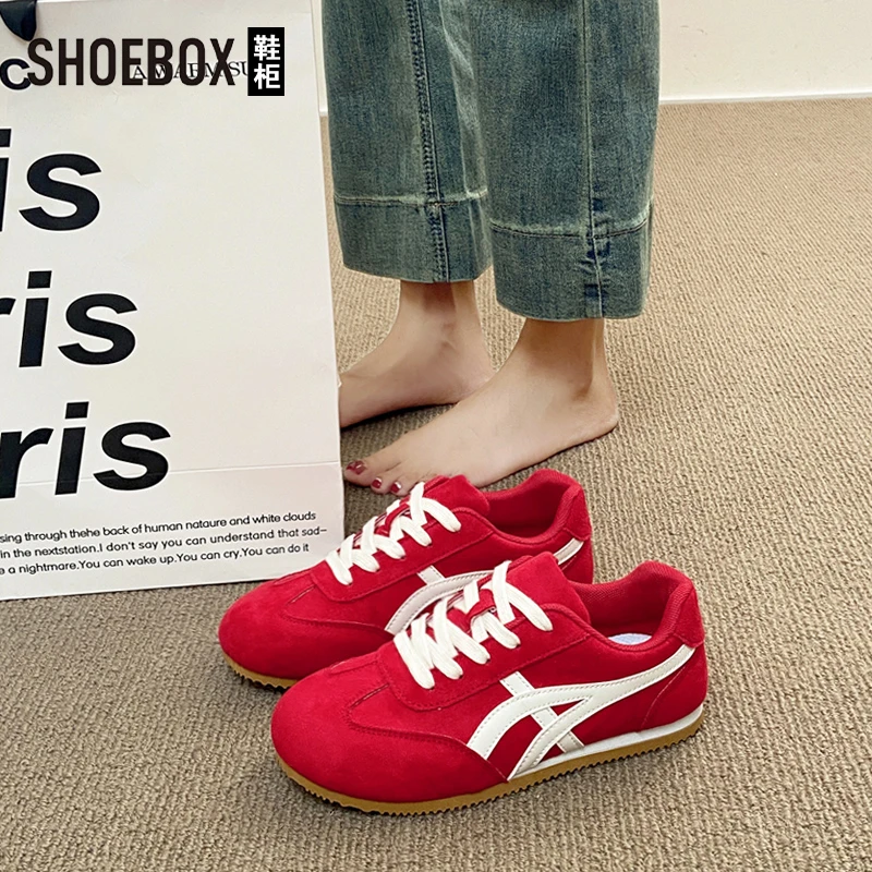 SHOEBOX鞋柜板鞋小白鞋百搭软底德训鞋女2025秋季运动休闲鞋学生