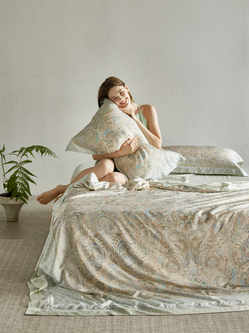 【SeeySe Life】100S兰精天丝100%桑蚕丝双宫茧空调被夏凉被四件套