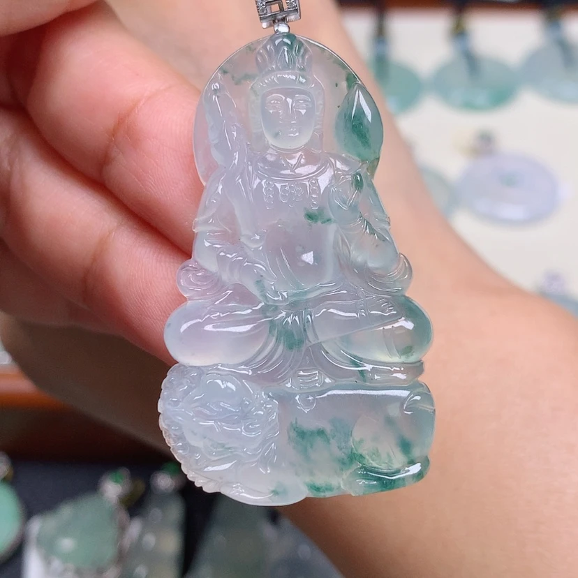 【闪购商品】翡翠18K金镶嵌颈饰虚空藏