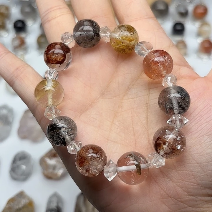 水晶未镶嵌手串闪灵钻手串