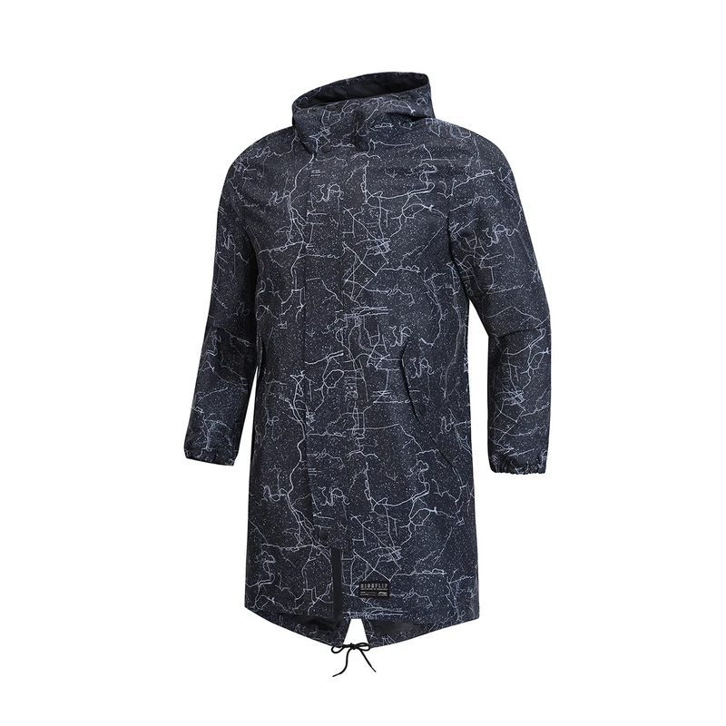 李宁风衣春男运动时尚系列舒适透气常规休闲运动风衣AFDP023-B品