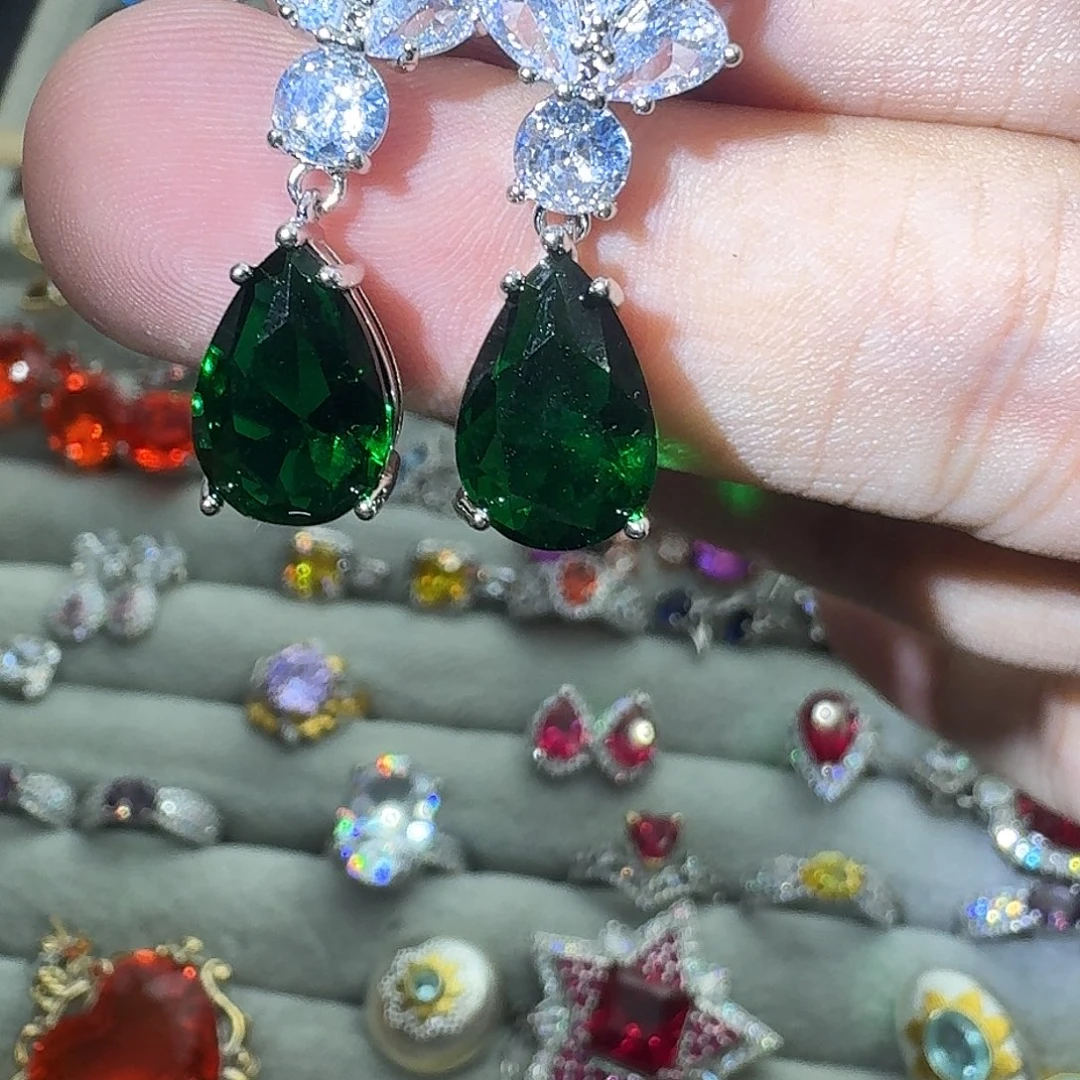 托帕石戒指银S925镶嵌