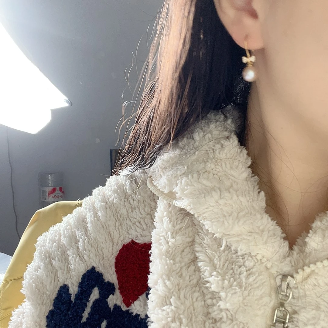 耳饰淡水珍珠银S925镶嵌