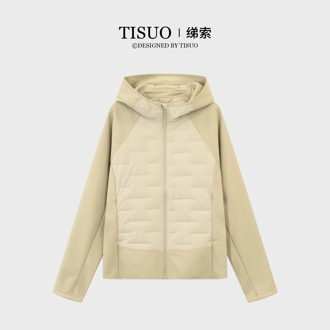 【轻暖随行】体闲户外拼接轻薄高弹舒适鹅绒服TS812569