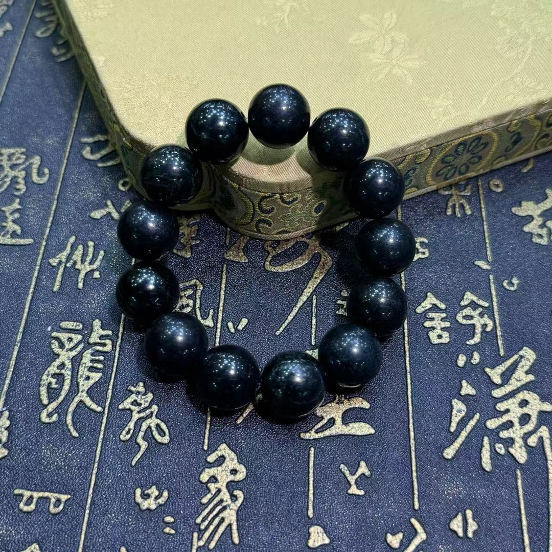 面面来财珠宝A5333卡16卡17左右-A货翡翠墨翠手串