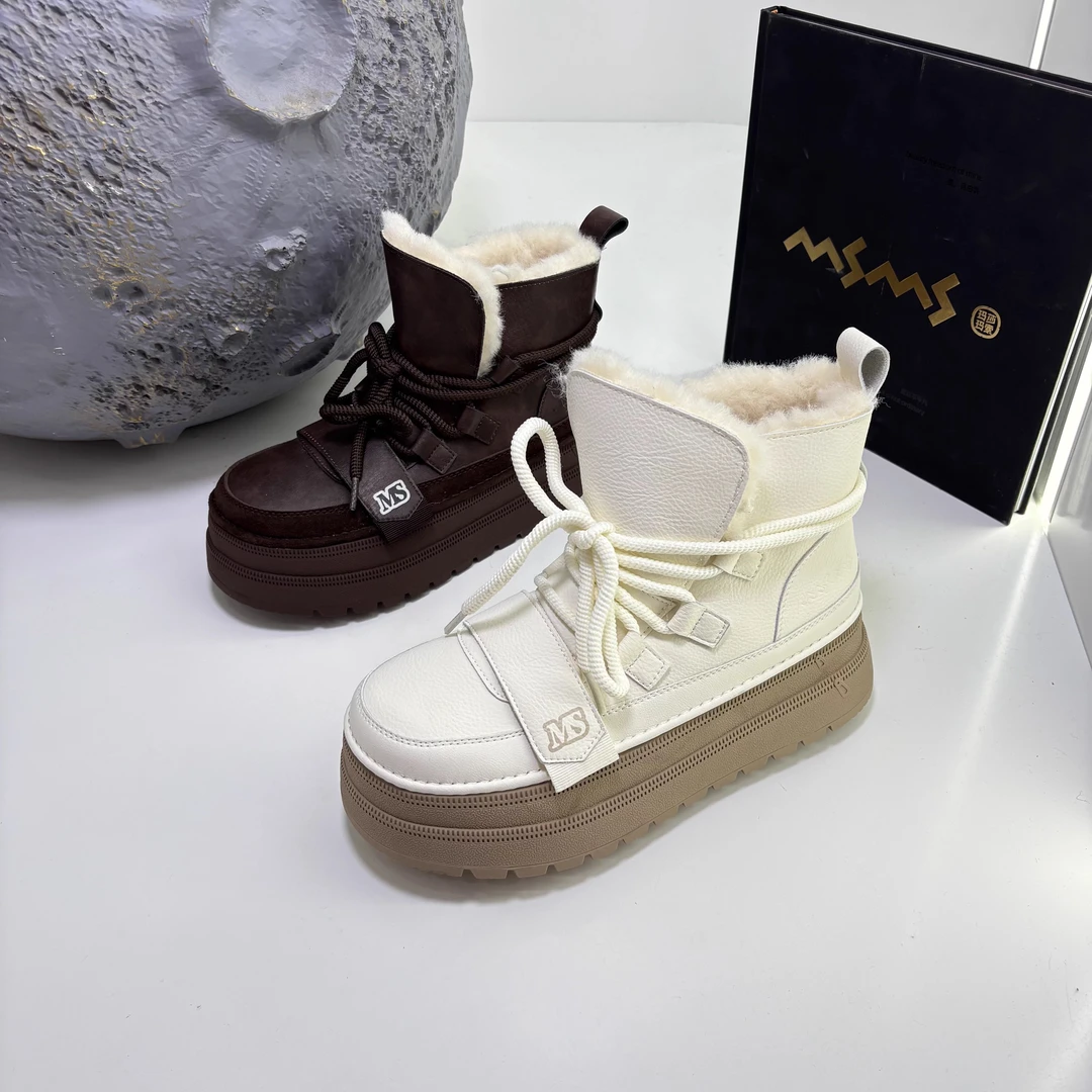 508-508玛莎玛索2025女鞋新款冬季保暖潮软底短靴大棉