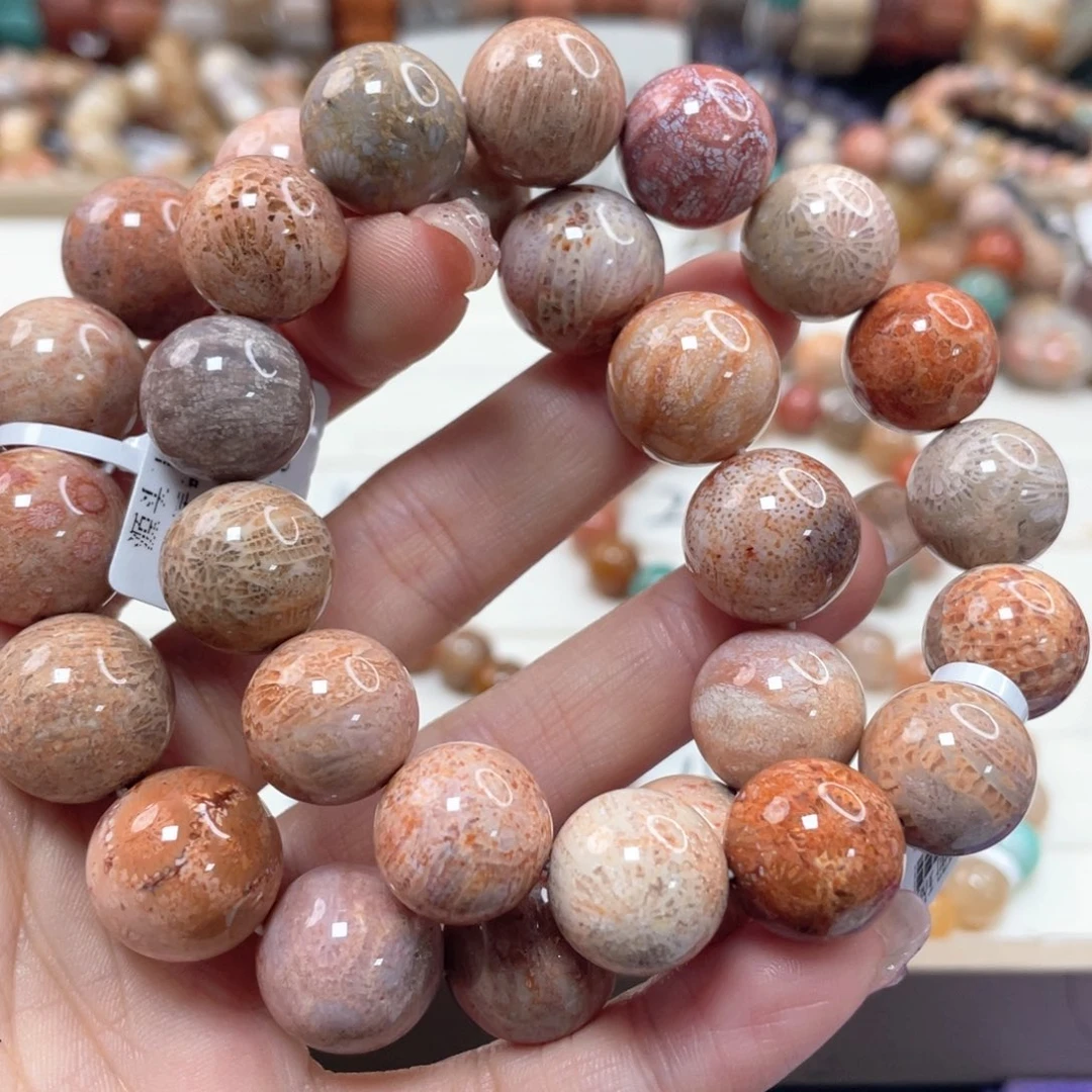 未镶嵌手链硅化珊瑚（珊瑚玉）怪****长337