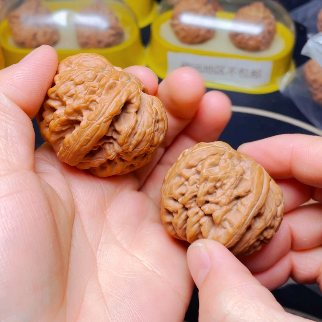 吊坠文玩核桃素红锦鲤