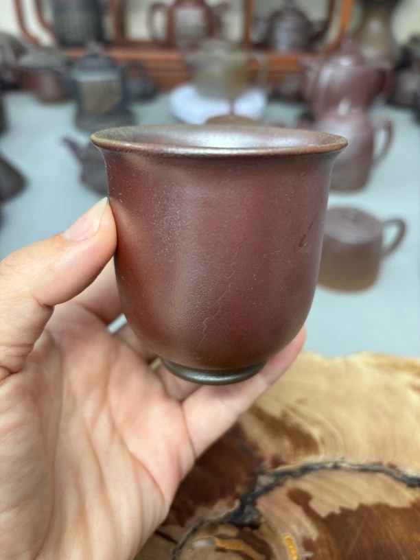 陆窑柴烧主人杯 坭兴陶  容量110ml左右