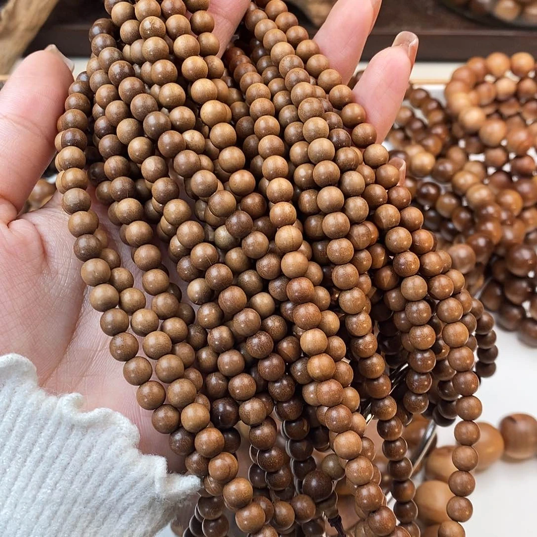 檀香木无事牌微瑕0.6*108印度迈索尔檀香