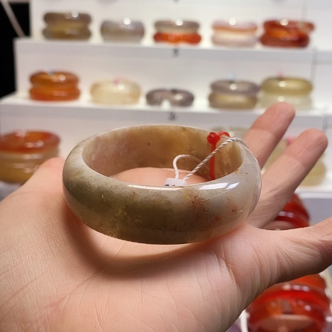 玛瑙/玉髓未镶嵌手镯天然纹理扣手