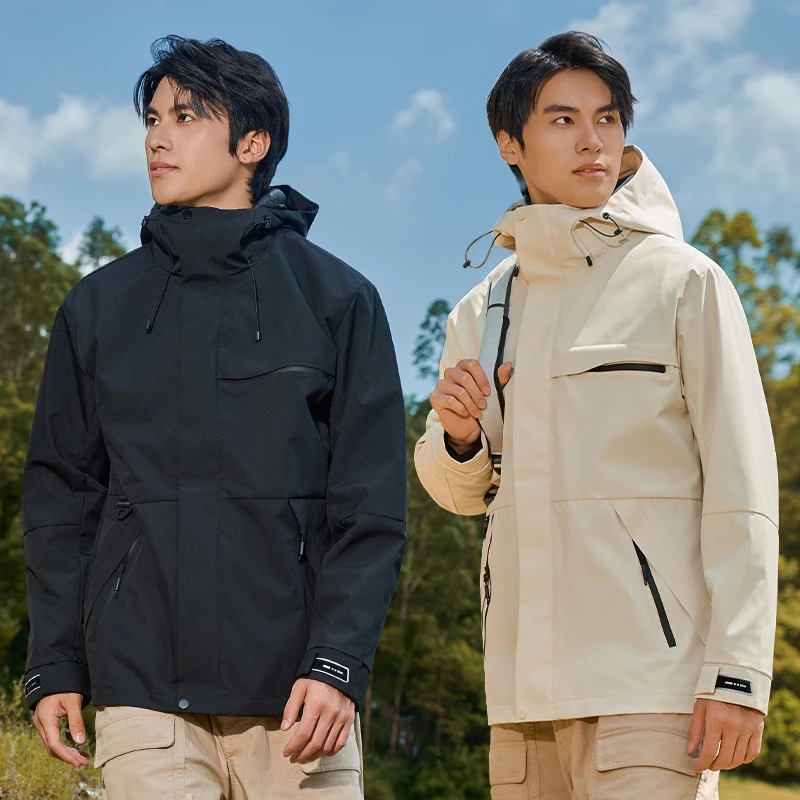 冲锋衣三合一男女登山服秋冬加厚抓绒内胆防风防水可拆卸户外外套