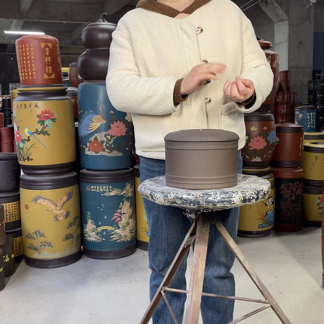 宜兴原矿紫砂茶叶罐