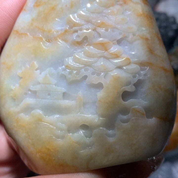 翡翠未镶嵌颈饰保真天然A货翡翠