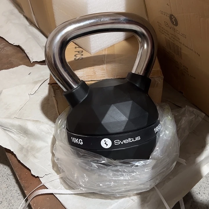 全新黑色竞技壶铃16公斤一只