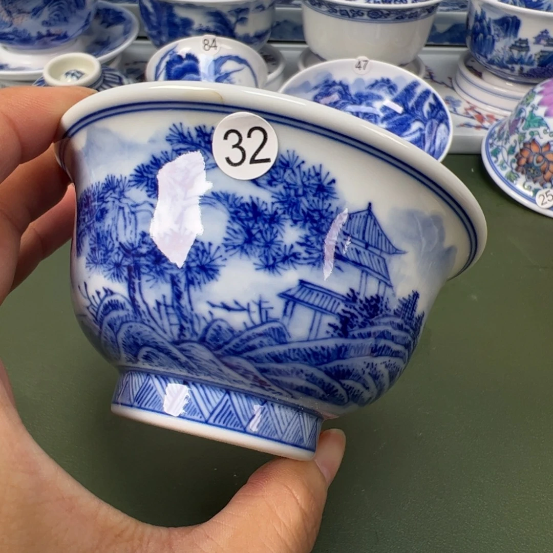 陶瓷景德镇纯手工纯手绘茶具木木32