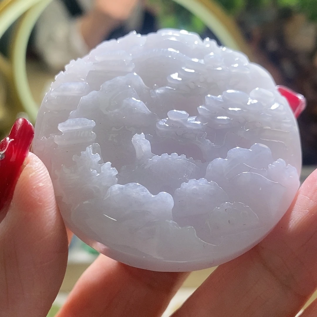 【闪购商品】翡翠颈饰未镶嵌山水