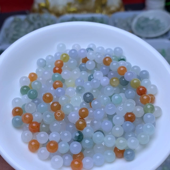 翡翠散珠卡5.7冰三彩30个