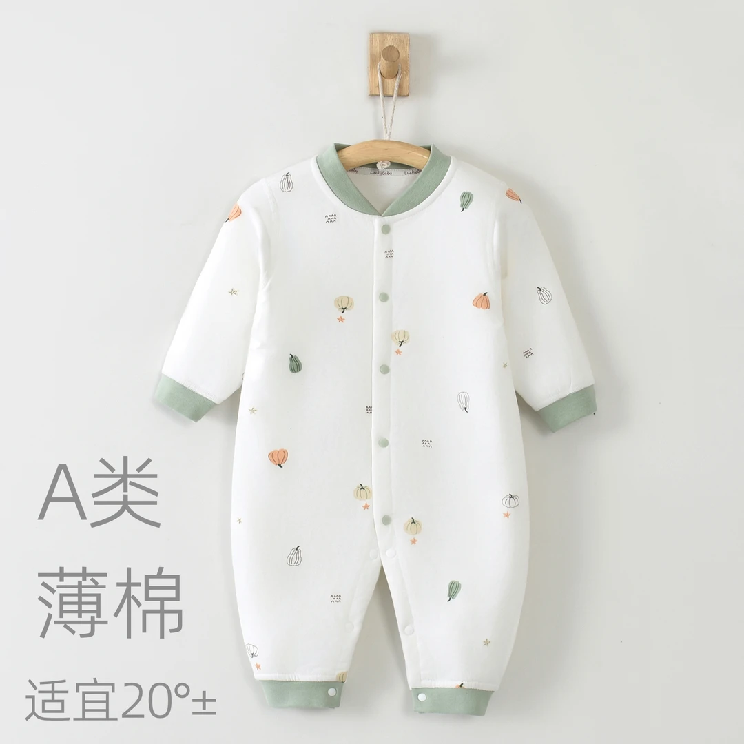 英乐熊（酥酥小南瓜）婴儿新生儿连体衣春秋款克衣服夹棉连体衣