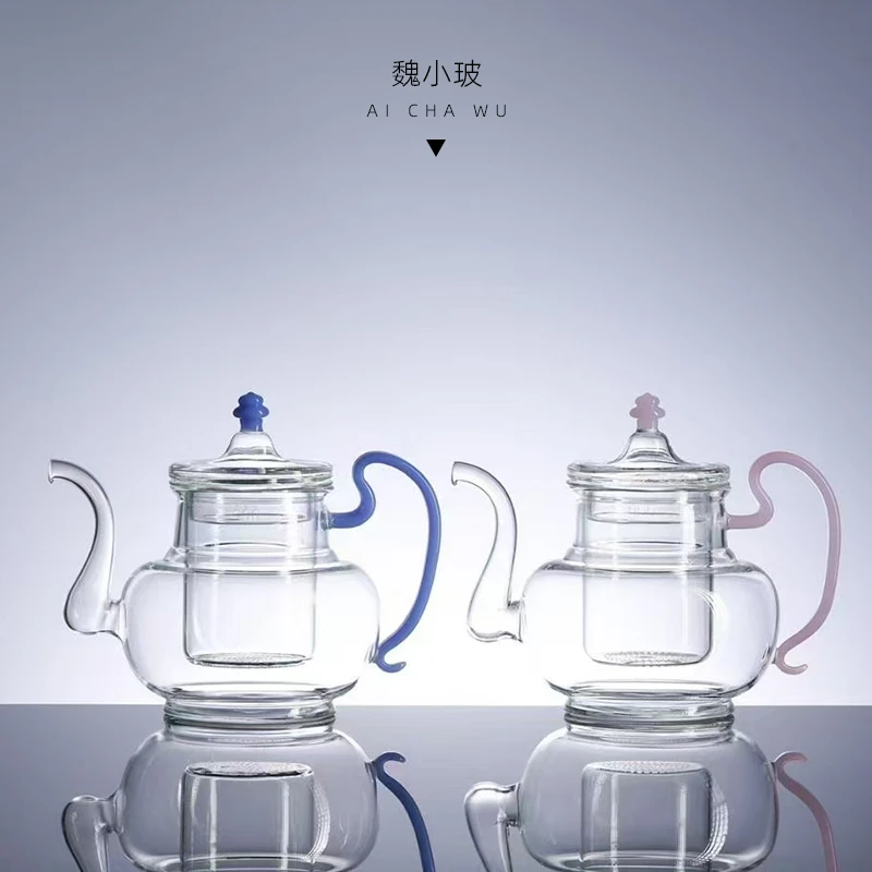 魏小玻茶具高硼硅耐热玻璃圆融煮茶壶带内胆烧水壶功夫茶道950ml