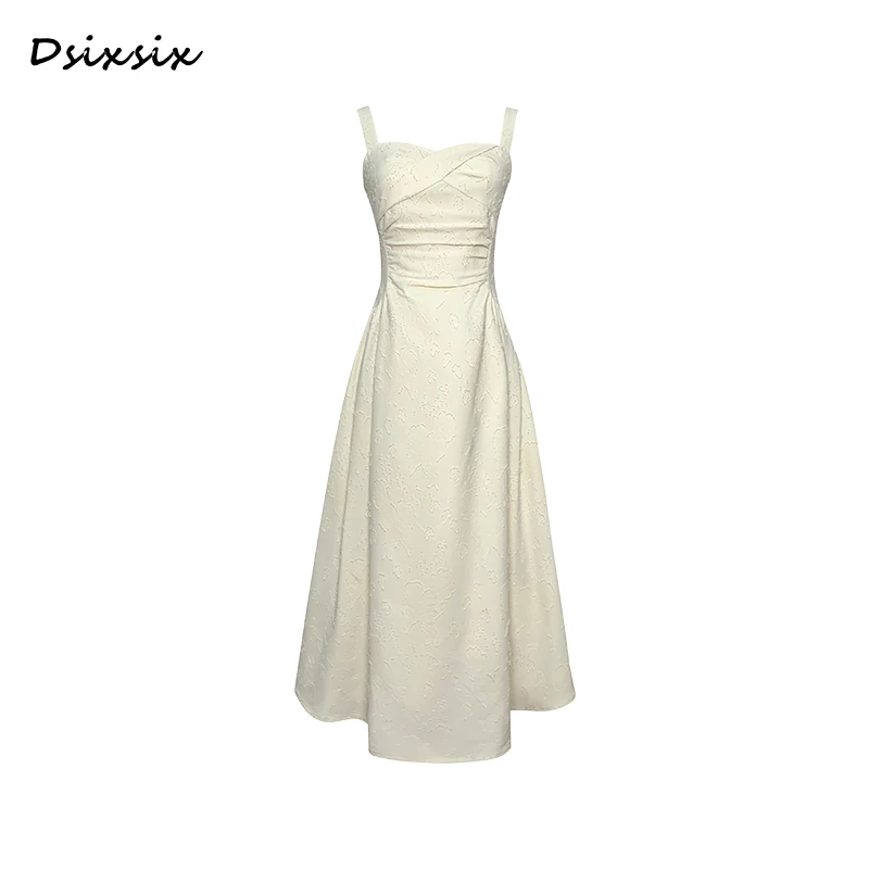 依漾自制-【月见山茶】2024新款气质原创设计感连衣裙-3V356G