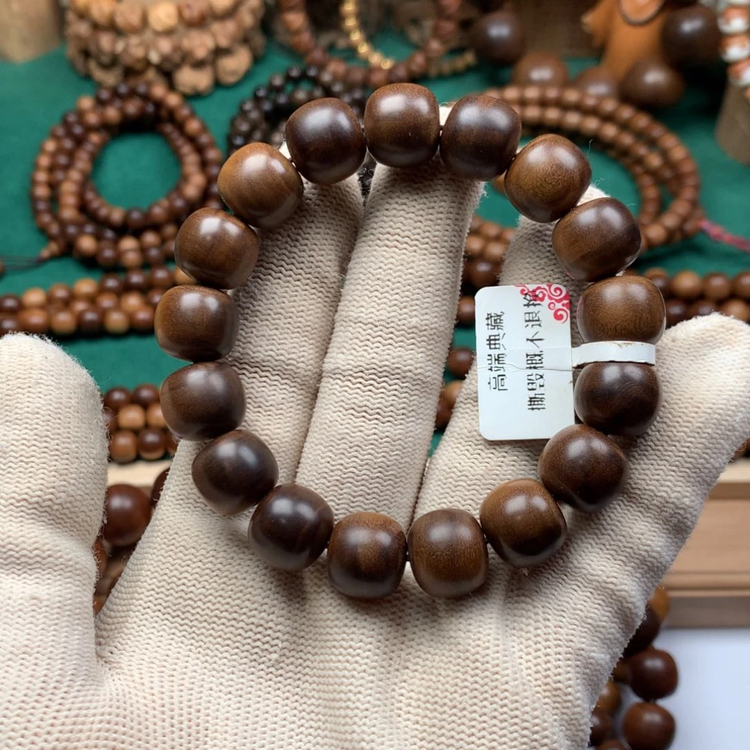 檀香木手串/手链老山檀香1.2*1.3沉水乱纹