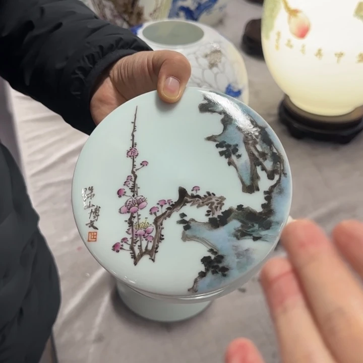 瓷片陶瓷作品 陶瓷作品手绘