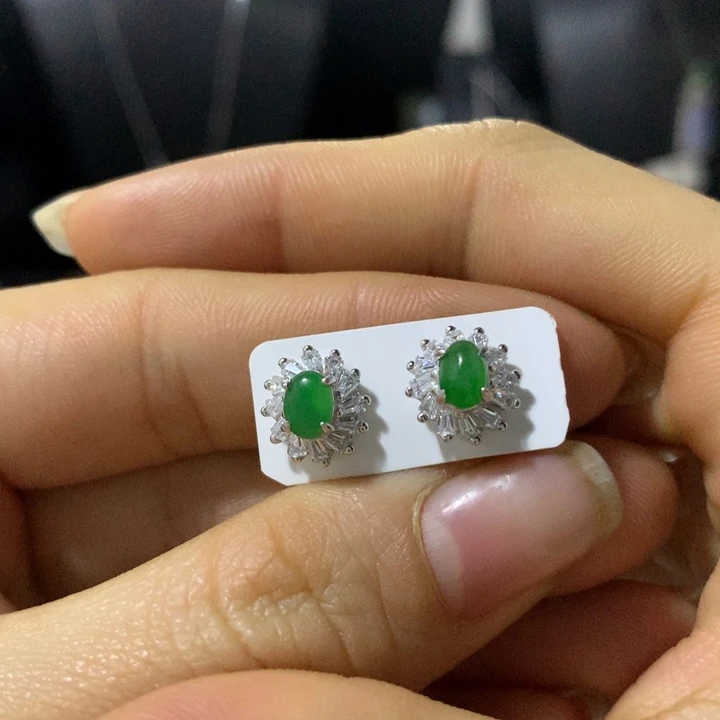 翡翠银S925镶嵌戒指