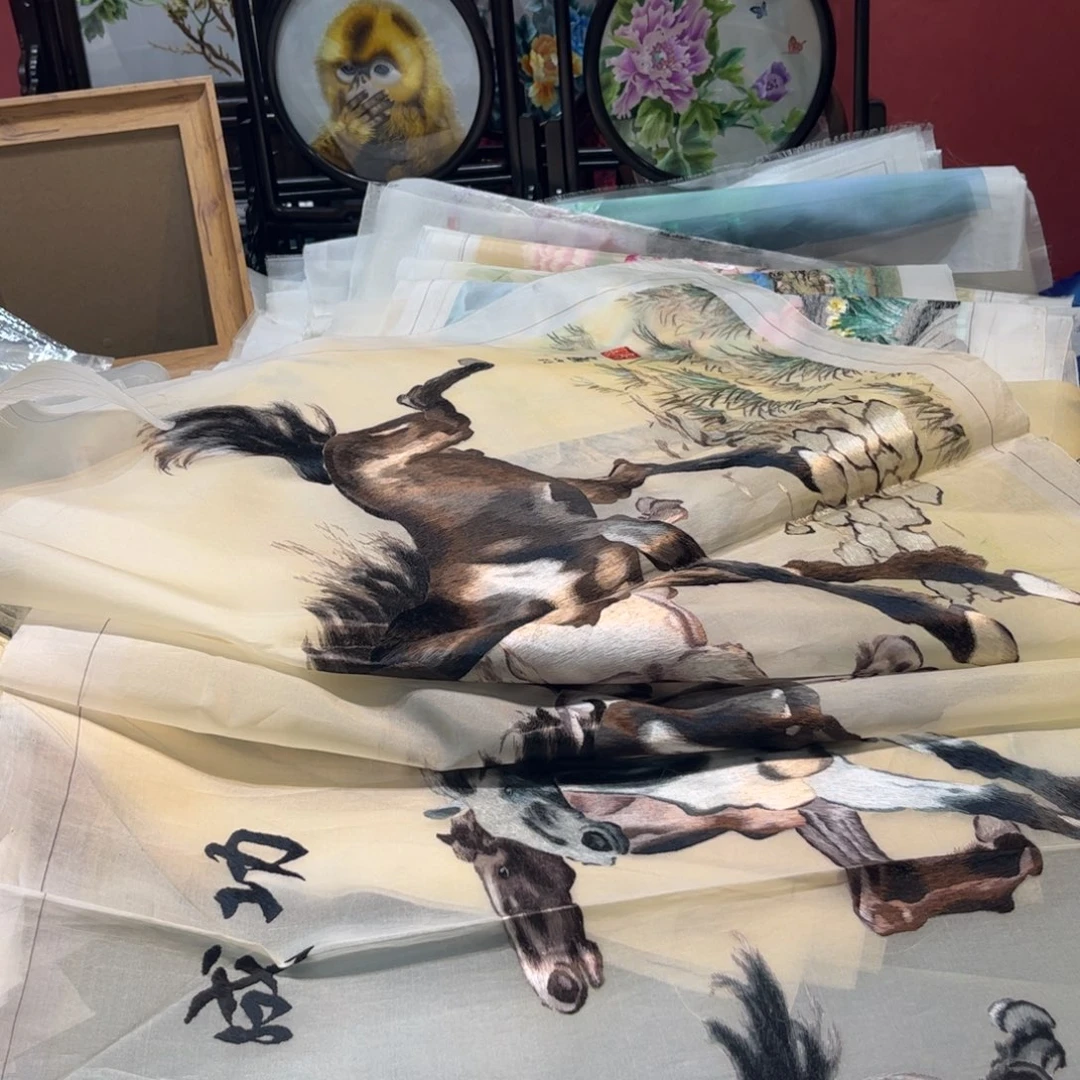老***宗织绣纯手工。纯手工。纯手工。