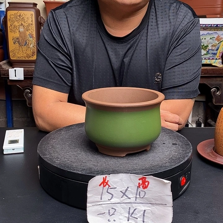 紫砂花盆货号一只KK1
