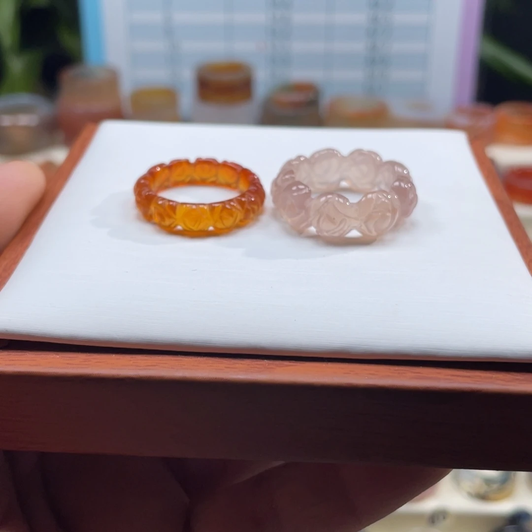 风***玛瑙/玉髓未镶嵌戒指Z18.3港18