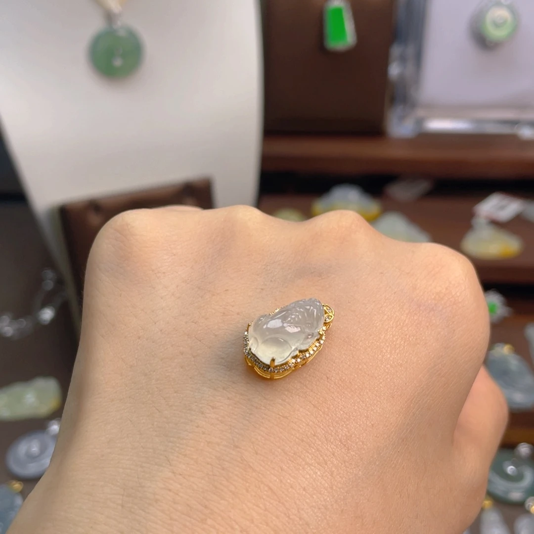 陈***陈翡翠未镶嵌颈饰貔貅