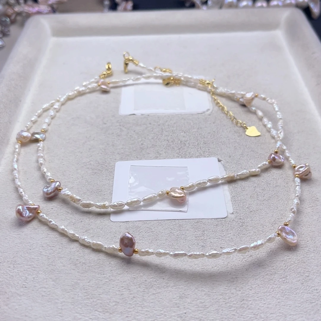 未镶嵌淡水珍珠项链【纯恬】多样性发货