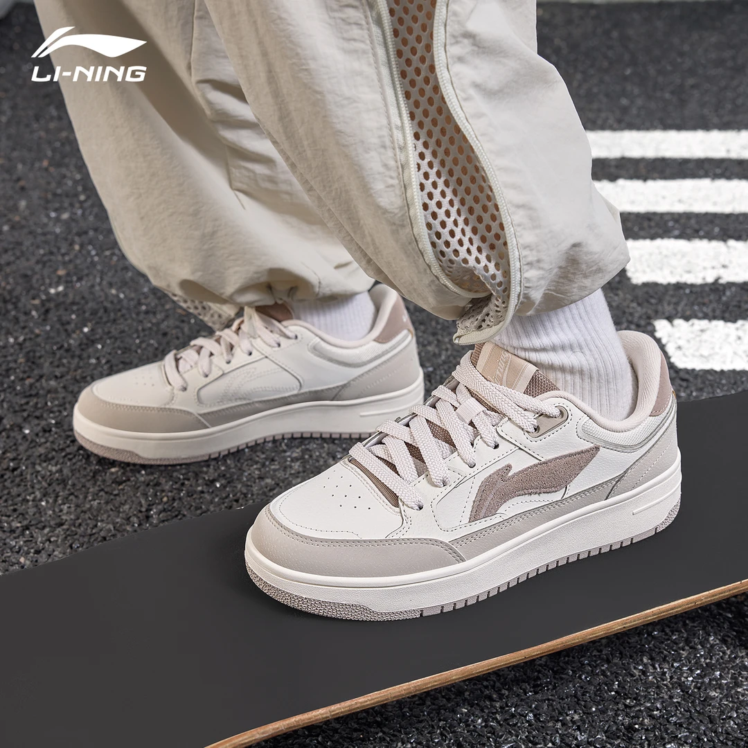 李宁天迹男鞋板鞋简约百搭休闲2025夏季新款低帮耐磨潮鞋休闲鞋子