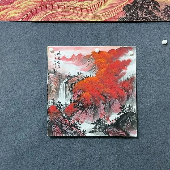 国画四尺斗方一副