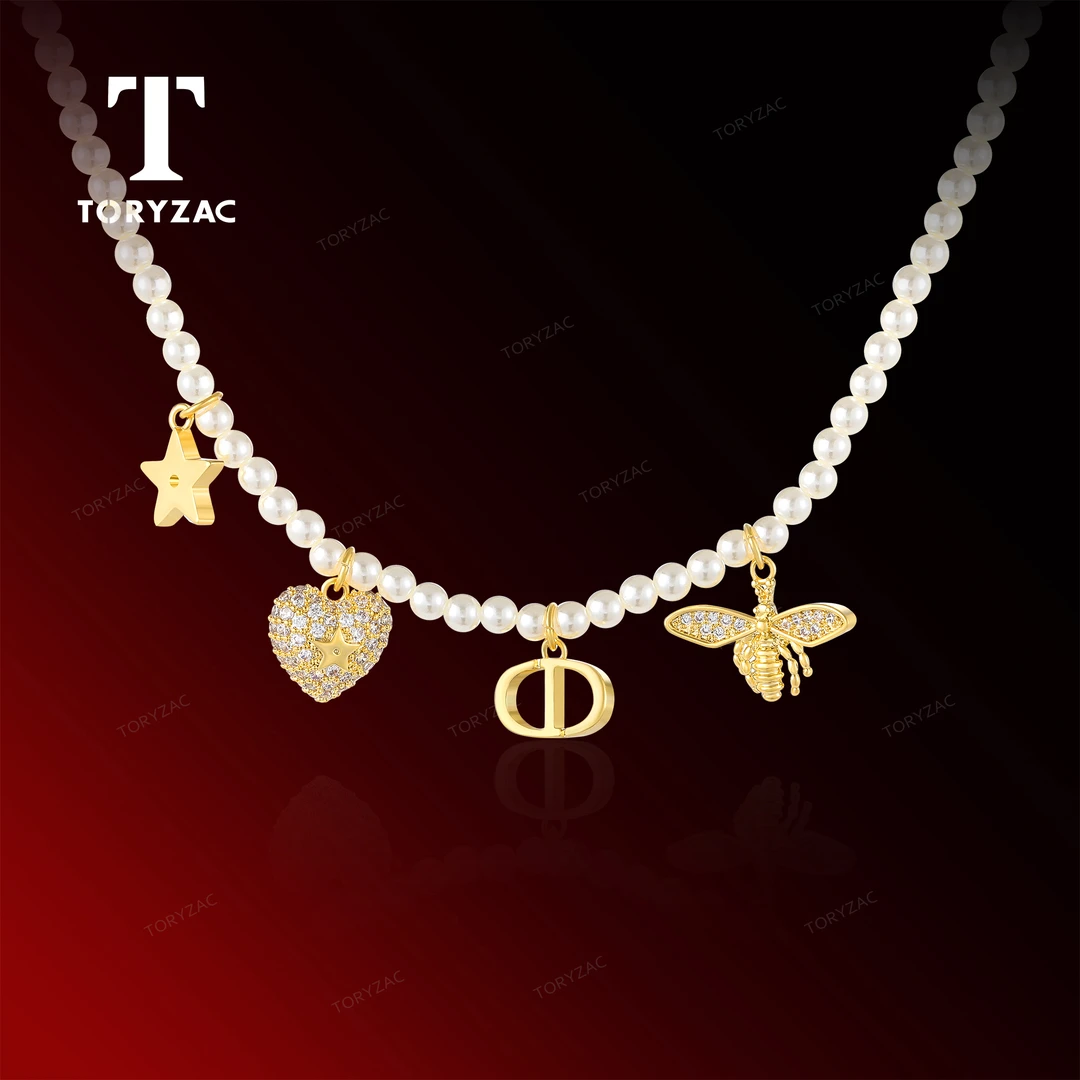 镀k金【蜜语珠链】蜜蜂轻奢时尚项链45cm 1528