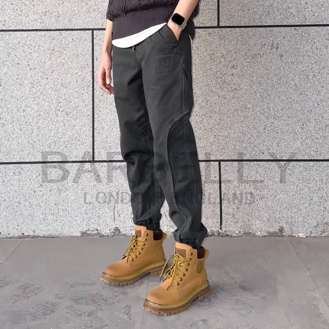 【娜先生】春秋美式多口袋机能风复古束脚工装裤