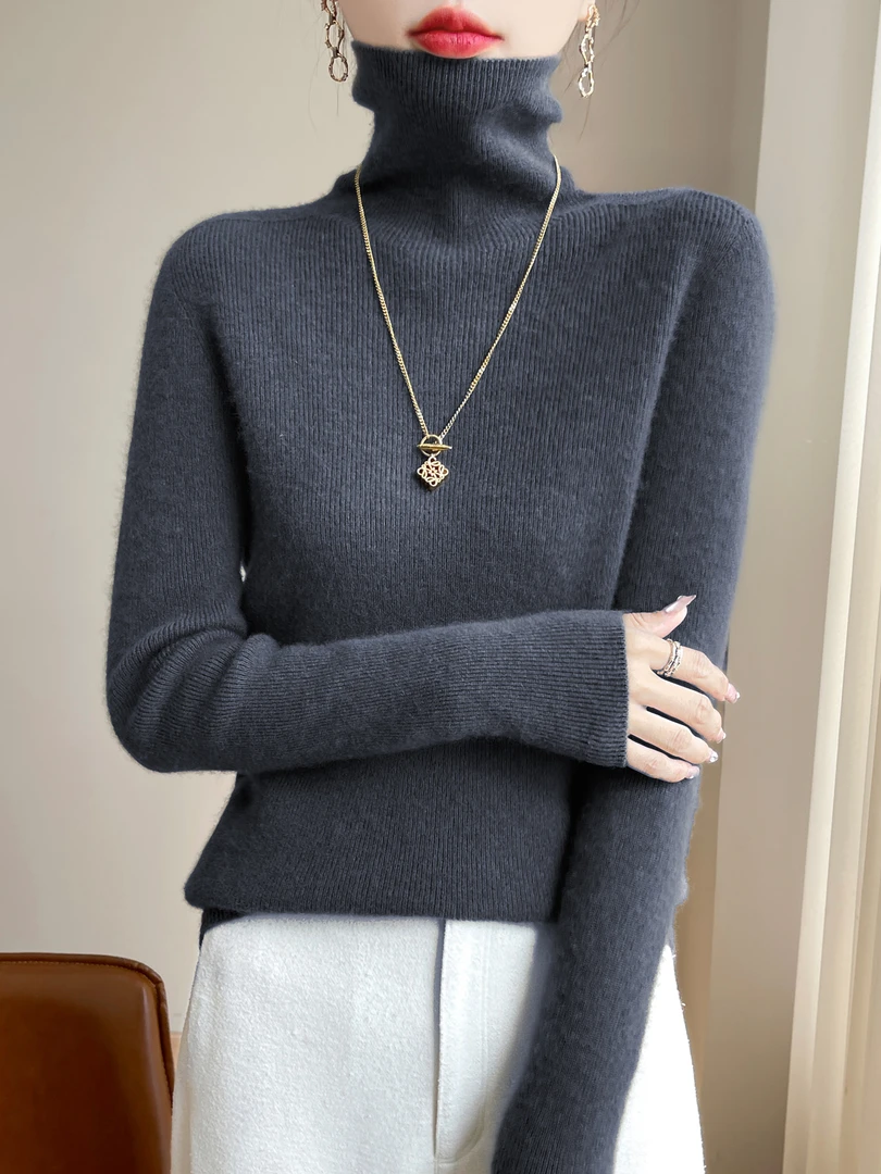 【一线成衣山羊绒】秋冬爆款女高领气质打底衫L09-cg