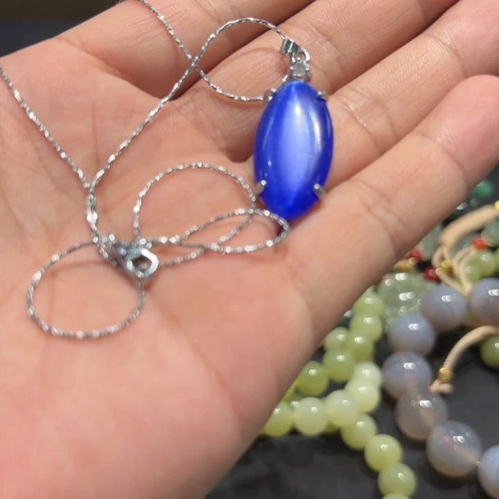 查罗石合金颈饰天然玉石吊坠